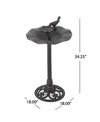 Simplie Fun Lancaster Bronze Aluminum & Iron Bird Bath
