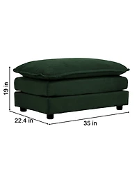 Streamdale Furniture Comfy Modular Oversized L-Shaped Sectional Sofa with Ottoman (Green)