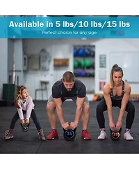Vebreda 3 Pieces 5 10 15lbs Kettlebell Weight Set