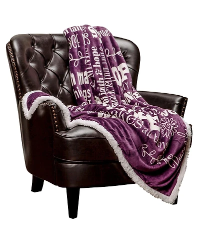 Chanasya Premium Hope & Faith Gift Throw Blanket - Cozy, Warm & Fluffy Sherpa