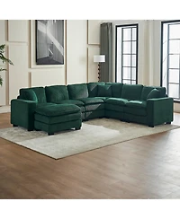 Streamdale U-Shaped Sectional Sofa (6-Seat) with Ottoman