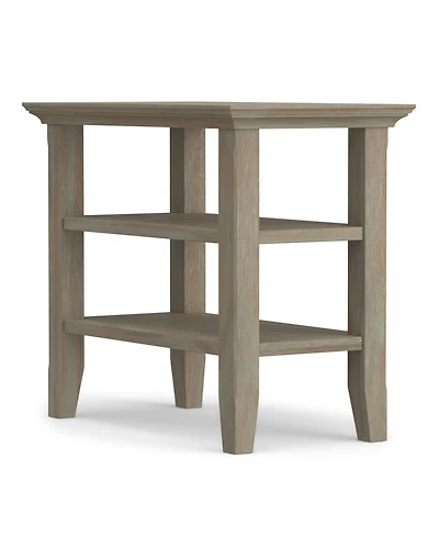 Simpli Home Acadian Solid Wood Narrow Side Table