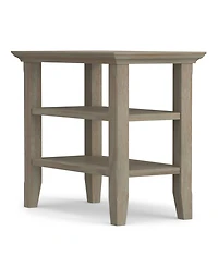 Simpli Home Acadian Solid Wood Narrow Side Table