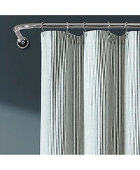 Lush Decor Vintage Stripe Yarn Dyed Cotton Shower Curtain, 72" x