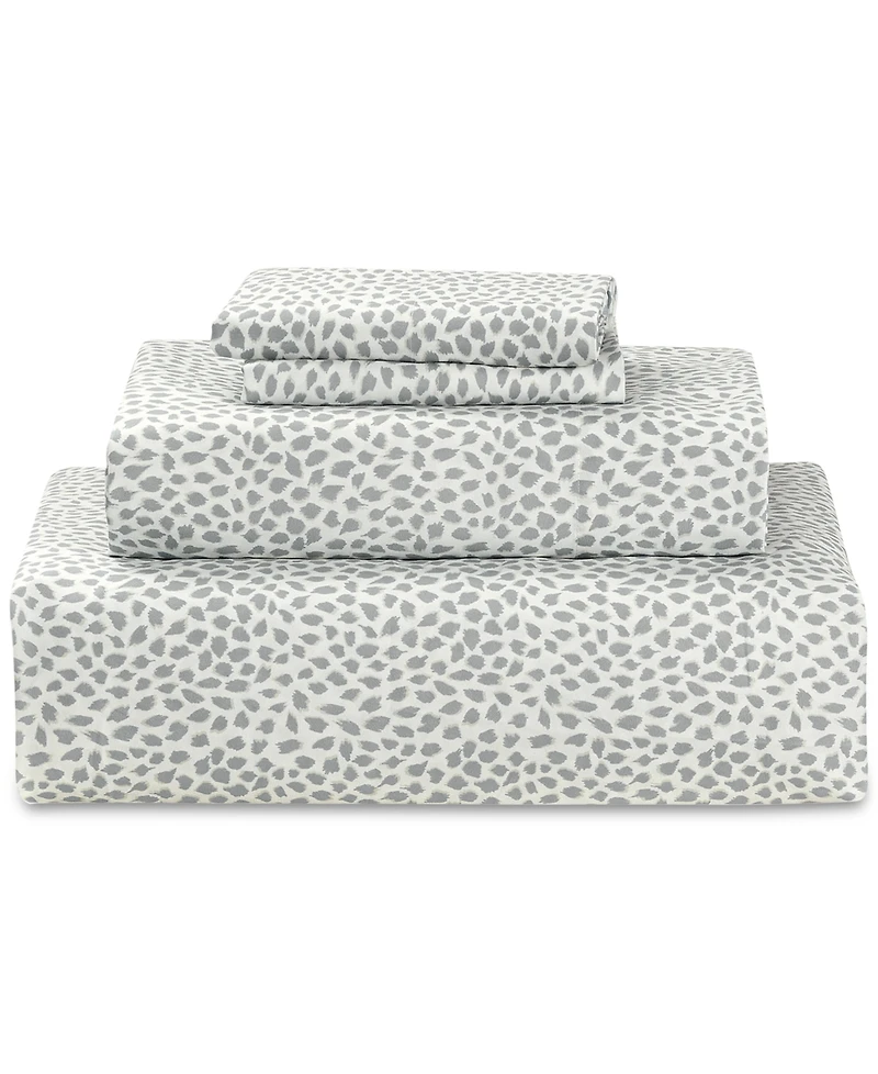 Sunham Microfiber Easy Care Printed -Pc. Sheet Set