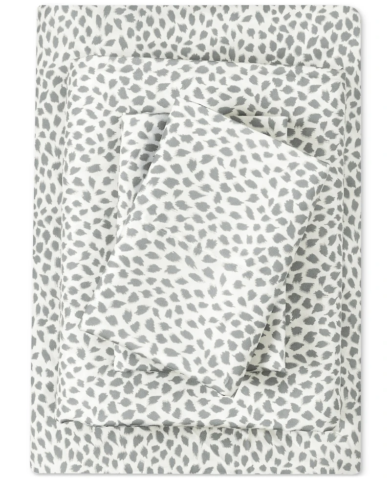 Sunham Microfiber Easy Care Printed -Pc. Sheet Set