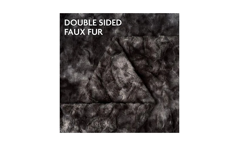 Chanasya Premium Double Sided Oversized Faux Fur Wolf Soft Throw Blanket