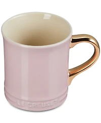 Le Creuset Stoneware Mug with Gold Metallic Handle, 14 oz.