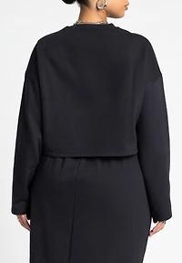 Eloquii Plus Oversized Cropped Sweatshirt