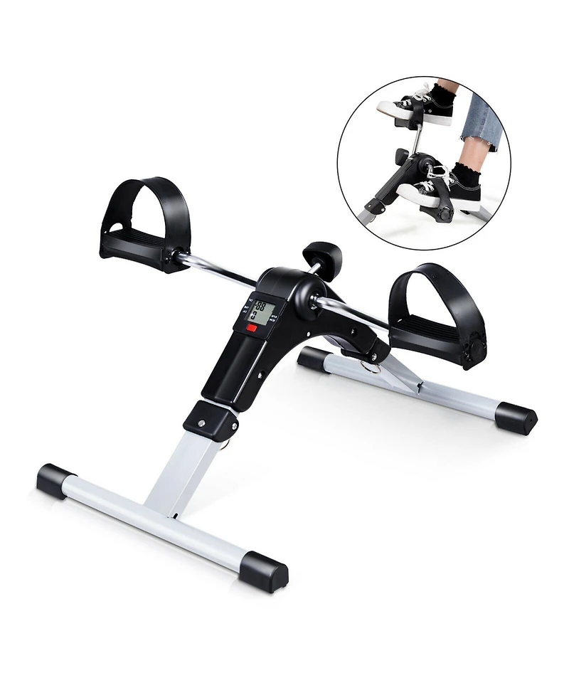 Vebreda Folding Under Desk Indoor Pedal Exercise Bike for Arms Legs