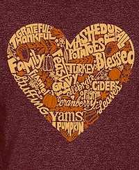 La Pop Art Men's Thanksgiving Heart Premium Blend Word T-Shirt