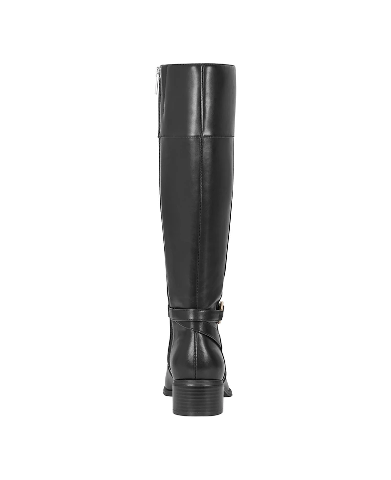 Bandolino Women's Dennie Wide Calf Knee High Riding Boots