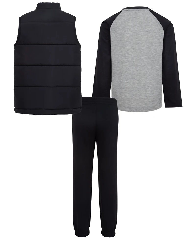 Nike Little Boys 3-Piece Solid Vest, Long Sleeve T-shirt and Pants Set