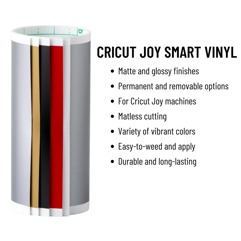 Cricut Joy Machine Rainbow Vinyl, Joy Starter Tool Set, and Transfer Tape Bundle