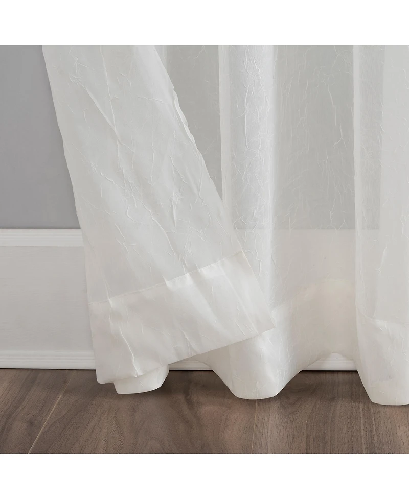 Crushed Sheer Voile Rod Pocket Curtain Panel