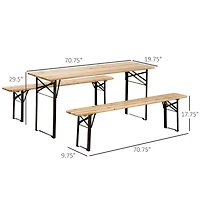 Portable Picnic Table and Bench Set for Outdoor Activities