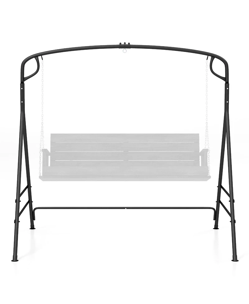 Givimo Outdoor Metal Swing Frame with Extra Side Bars-Black