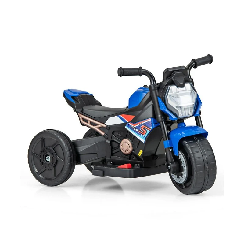Kids Ride-on Motorcycle 6V Battery Powered Motorbike with Detachable Training Wheels-Red