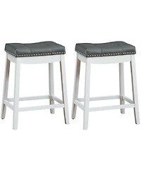 Skonyon Set of 2 24-Inch Height Backless Counter Stool with Footrest