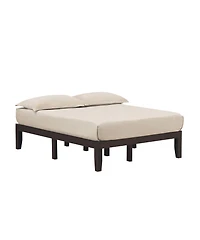 Gymax 14'' Full Size Wooden Platform Bed Frame w/ Strong Slat Support Espresso