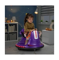 Vebreda 6V Bumper Car for Kids Toddlers Electric Ride On Vehicle with 360° Spin-Red