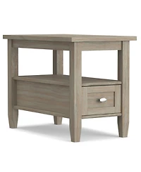 Simpli Home Warm Shaker Solid Wood Narrow Side Table