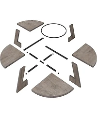 Tribesigns Round Dining Table Wood Kitchen Table, 47 inch Room Tables for 4 People, Farmhouse Dinner with Wooden Top and Legs