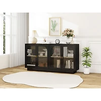 Streamdale Furniture Storage Cabinet with Acrylic Door for Living Room, Dining Room, Study
