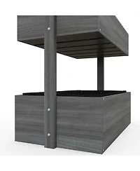 4-Tier Wooden Vertical Planter for Gardens