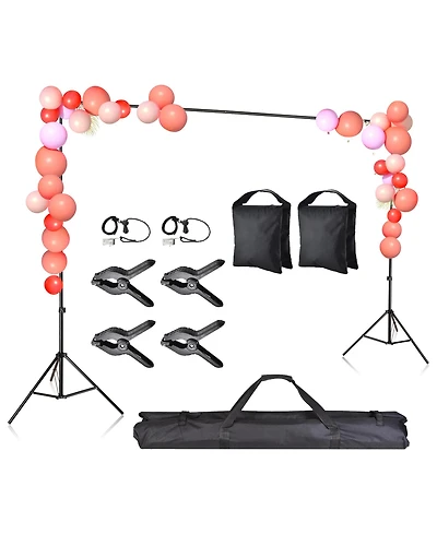 8.5' x 10' Adjustable Photography Background Backdrop Stand Support Crossbar Kit Studio