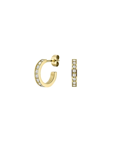 Rosefield Crystal Hoop In 14K Yellow Gold Plated Stainless Steel