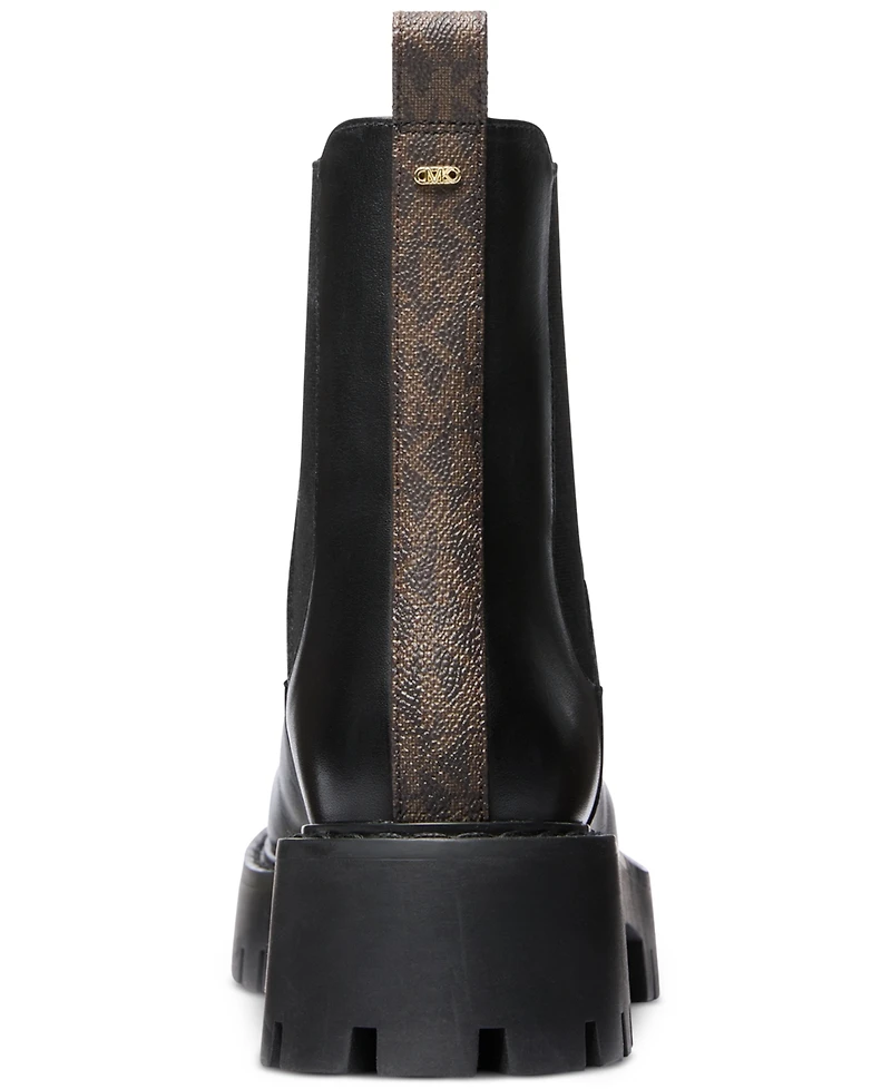 Michael Michael Kors Women's Asher Leather Lug Ankle Booties