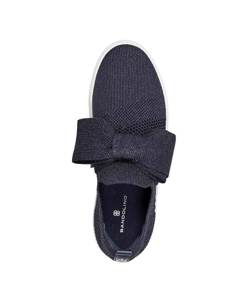 Bandolino Women's Bryce Bow Knit Slip On Sneakers