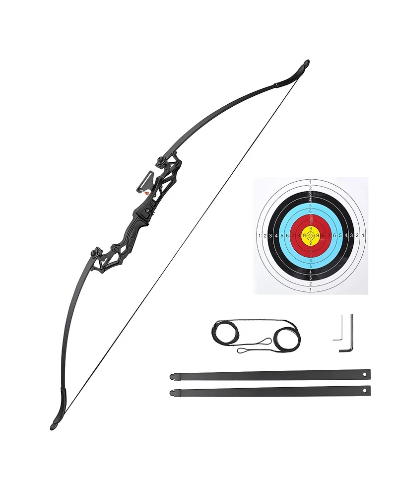 Yescom Recurve Bow Set Takedown Arrow Archery Hunting Right Hand Longbow Shooting Kit