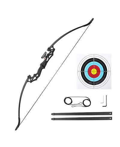 Yescom Recurve Bow Set Takedown Arrow Archery Hunting Right Hand Longbow Shooting Kit
