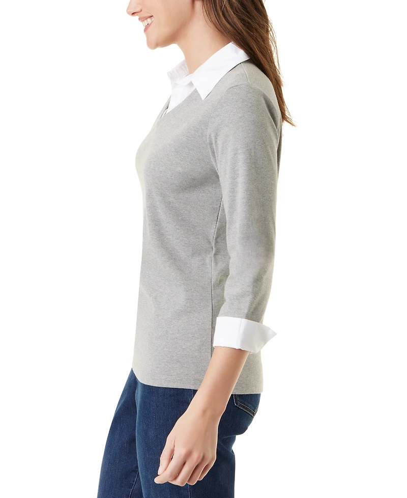 Gloria Vanderbilt Women's Maxine Layered-Look Top