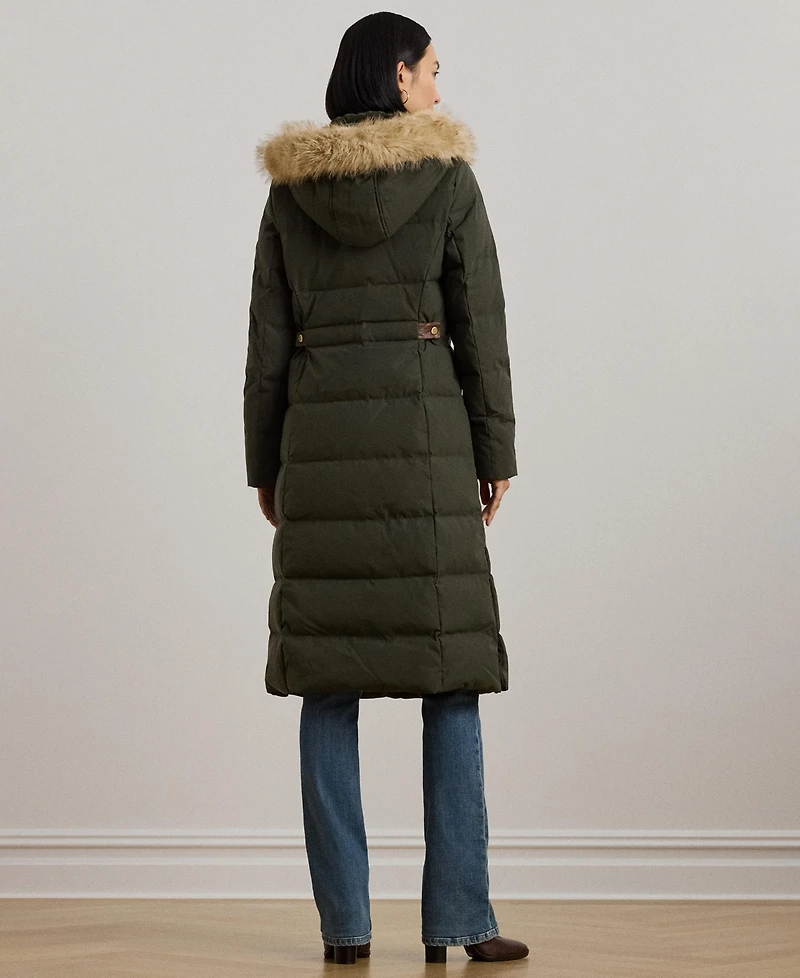 Lauren Ralph Lauren Women's Maxi Faux-Fur-Trimmed Hooded Puffer Coat