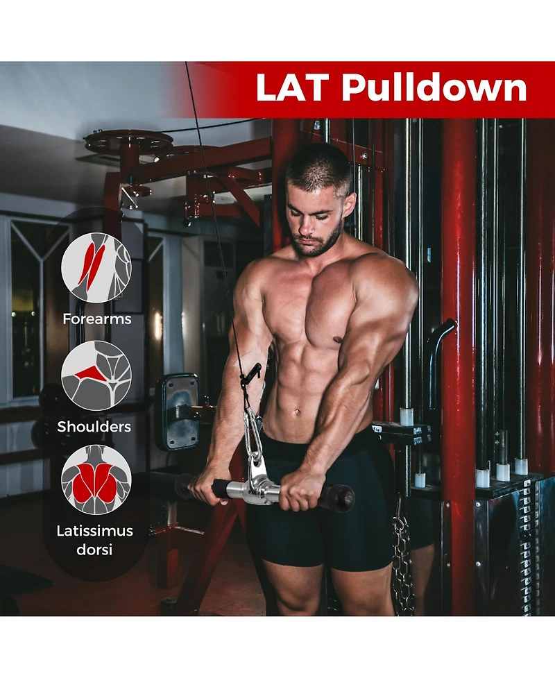 Sugift 4-Piece Cable Machine Attachment Set for Home Gym