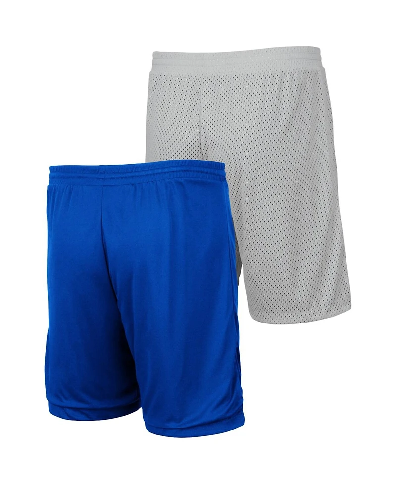 Colosseum Men's Gray/Royal Air Force Falcons Wiggum Reversible Shorts