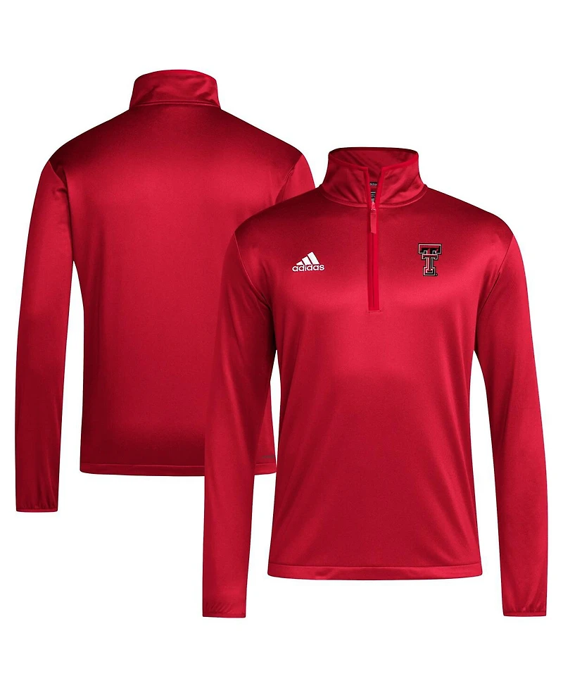 Adidas Men's Red Texas Tech Raiders 2024 Coaches Sidelines Aeroready Quarter-Zip Jacket