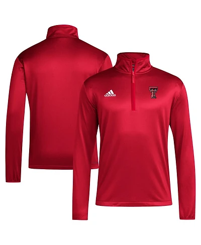Adidas Men's Red Texas Tech Raiders 2024 Coaches Sidelines Aeroready Quarter-Zip Jacket