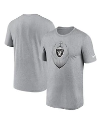 Nike Men's Heather Gray Las Vegas Raiders Primetime Legend Icon Performance T-Shirt