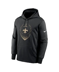 Nike Men's Black New Orleans Saints Icon Performance Pullover Hoodie