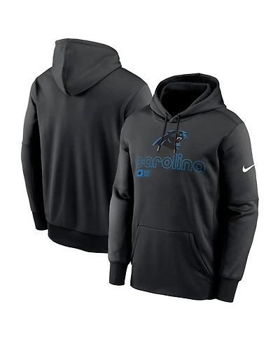 Nike Men's Black Carolina Panthers Performance Pullover Hoodie
