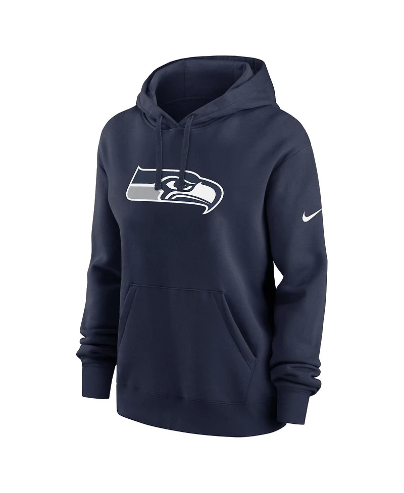 Nike Women's College Navy Seattle Seahawks Club Fleece Pullover Hoodie