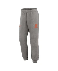 Nike Men's Heather Gray Clemson Tigers Primetime Club Fleece Jogger Pants