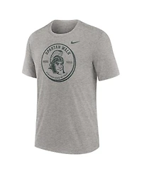 Nike Men's Heather Gray Michigan State Spartans Local Campus Time Honored Tradition Tri-Blend T-Shirt