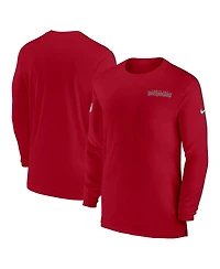 Nike Men's Red Tampa Bay Buccaneers Sideline Coach Uv Performance Long Sleeve T-Shirt