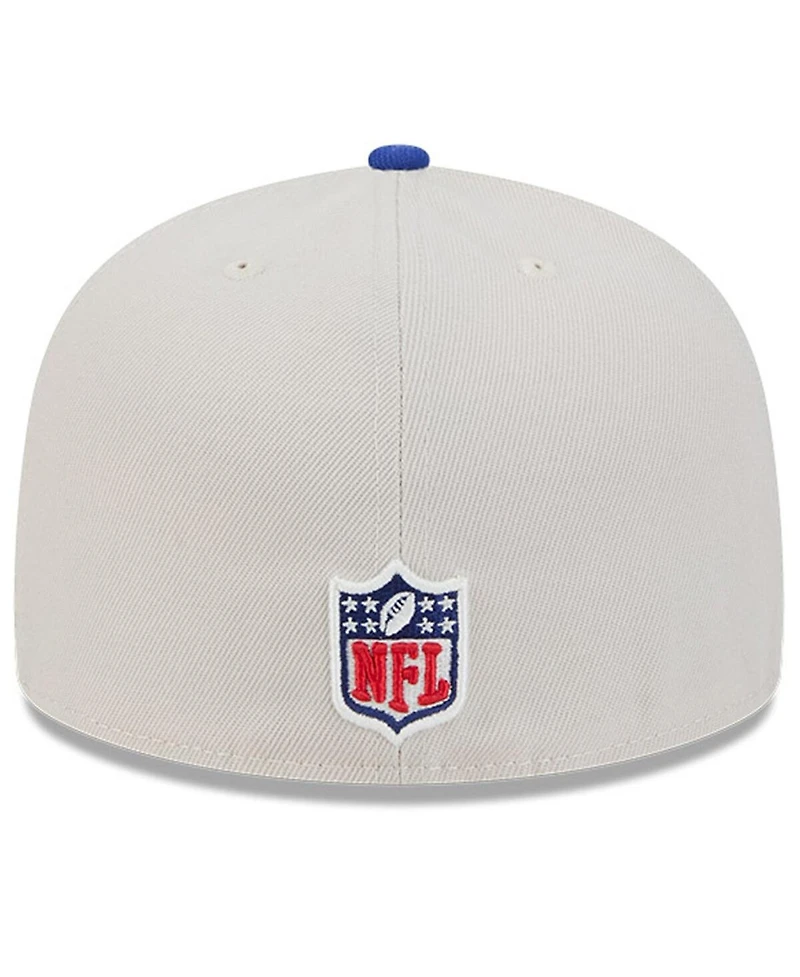 New Era Men's Stone/Royal Buffalo Bills 2024 Sideline Historic 59FIFTY Fitted Hat