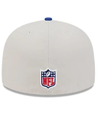 New Era Men's Stone/Royal Buffalo Bills 2024 Sideline Historic 59FIFTY Fitted Hat
